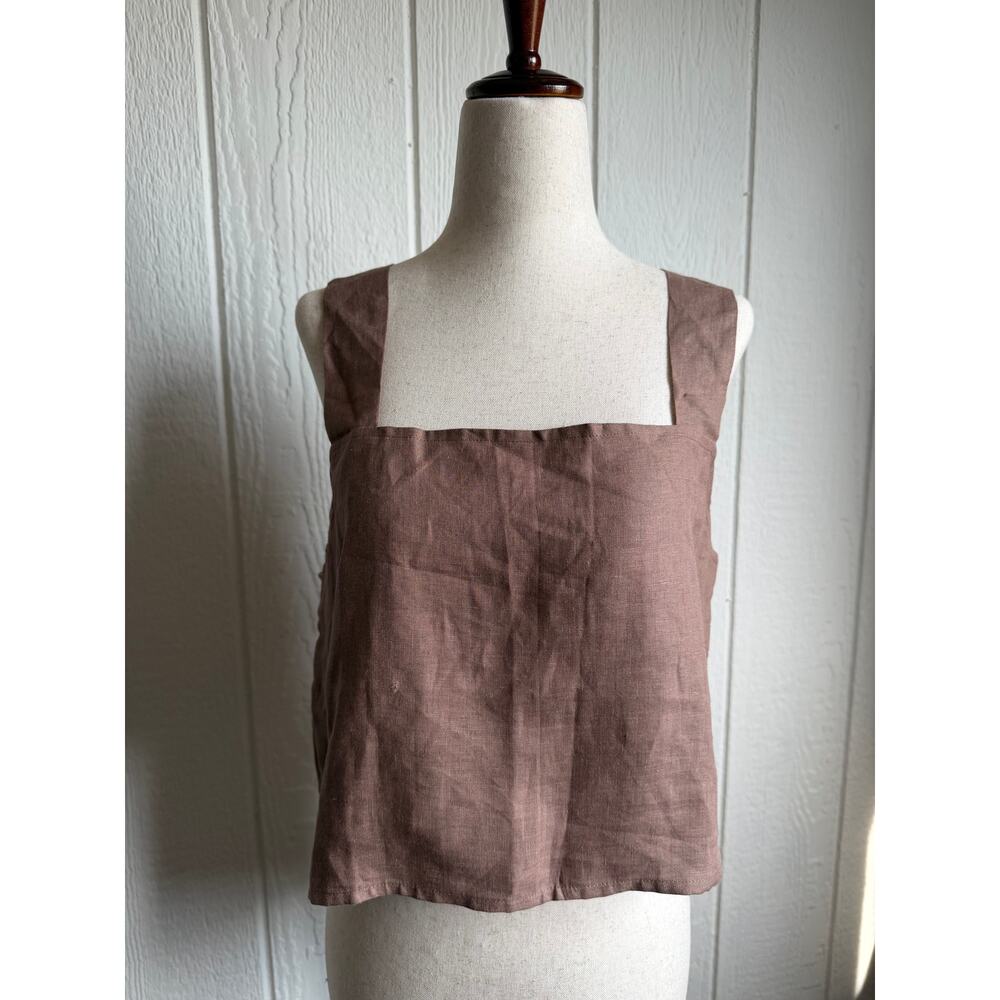 NWT Vitamin A Tallows Linen Crop Top, Large